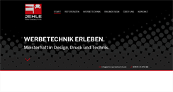 Desktop Screenshot of jehle-werbetechnik.de